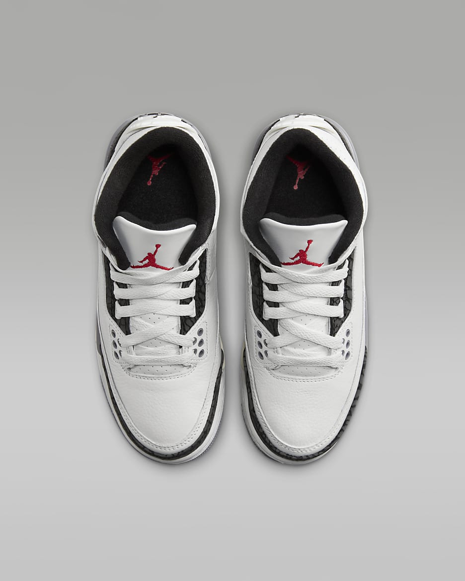 Tenis para ninos grandes Air Jordan 3 Retro Cement Grey Nike